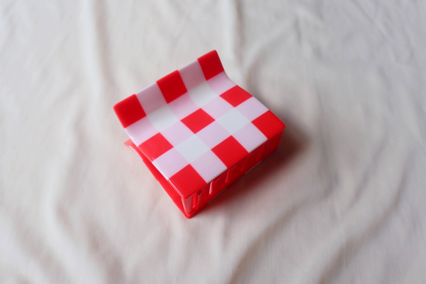 Gingham Claw Clip