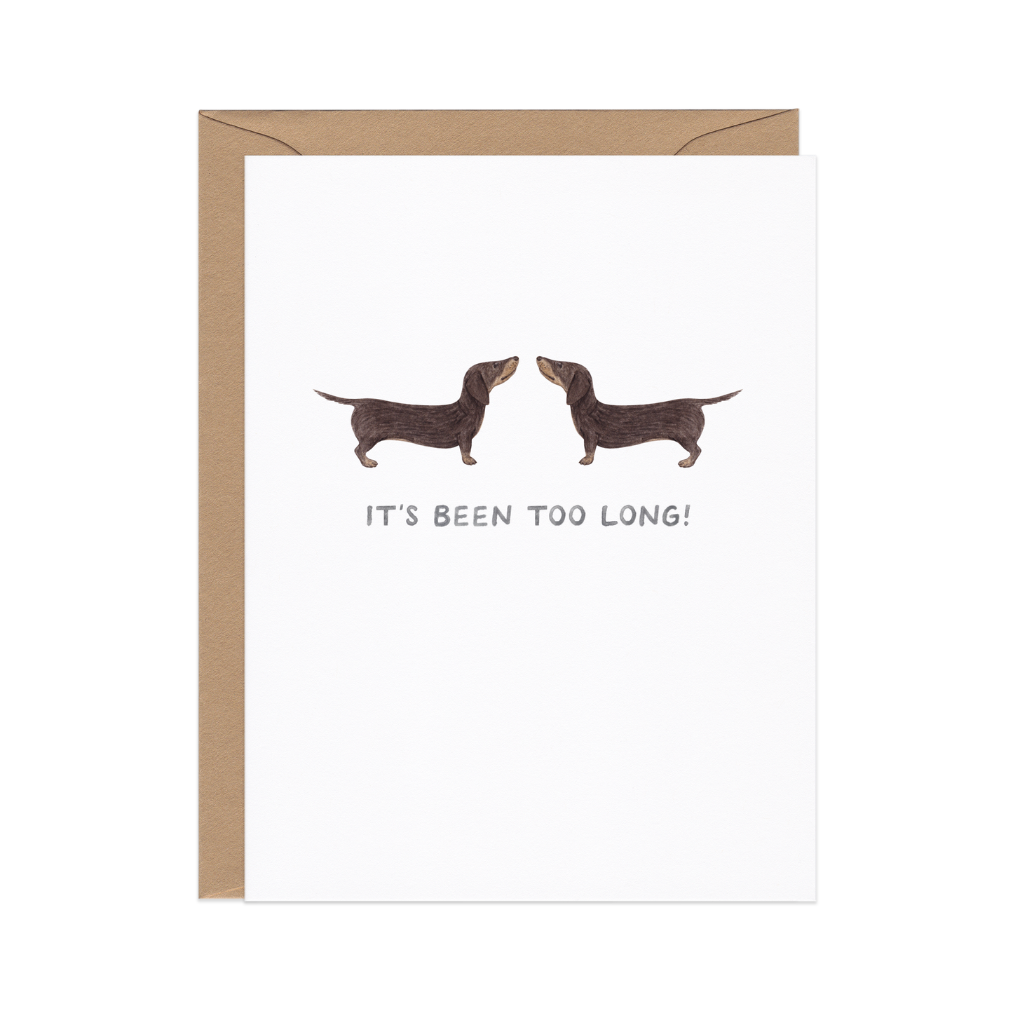 Too Long Dachshund — Animal Pun Everyday Card