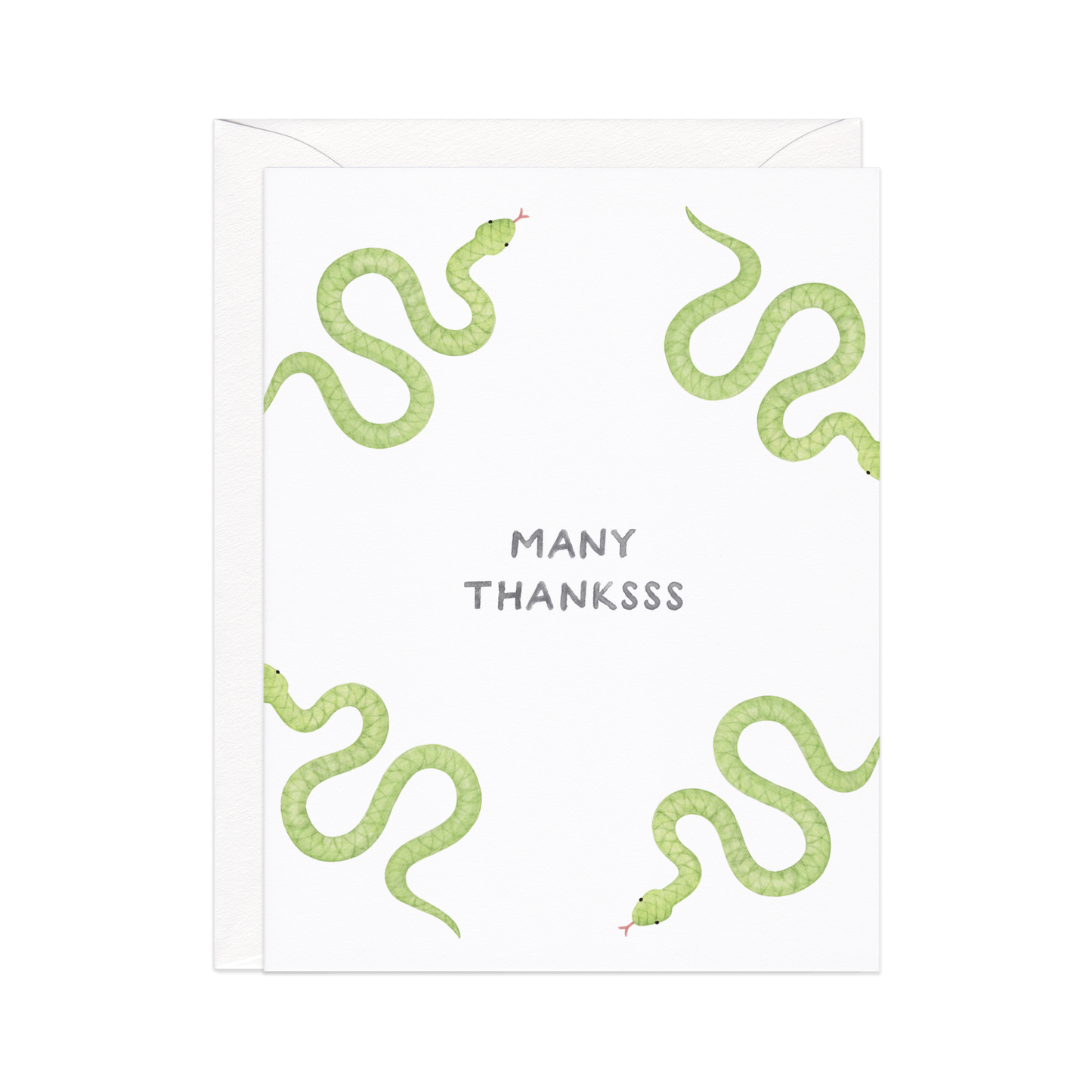 Many Thanksss Snake — Funny Snake Thank You Card