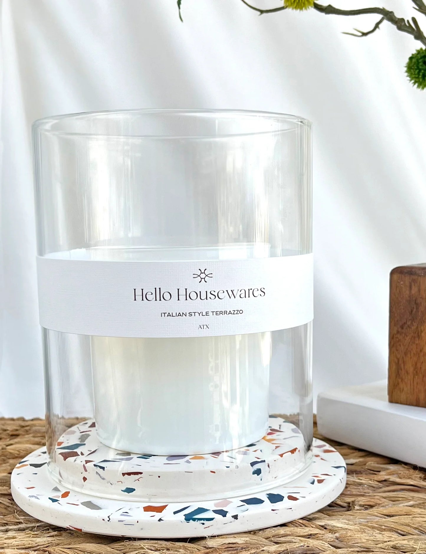 Terrazzo Hurricane Candle Holder