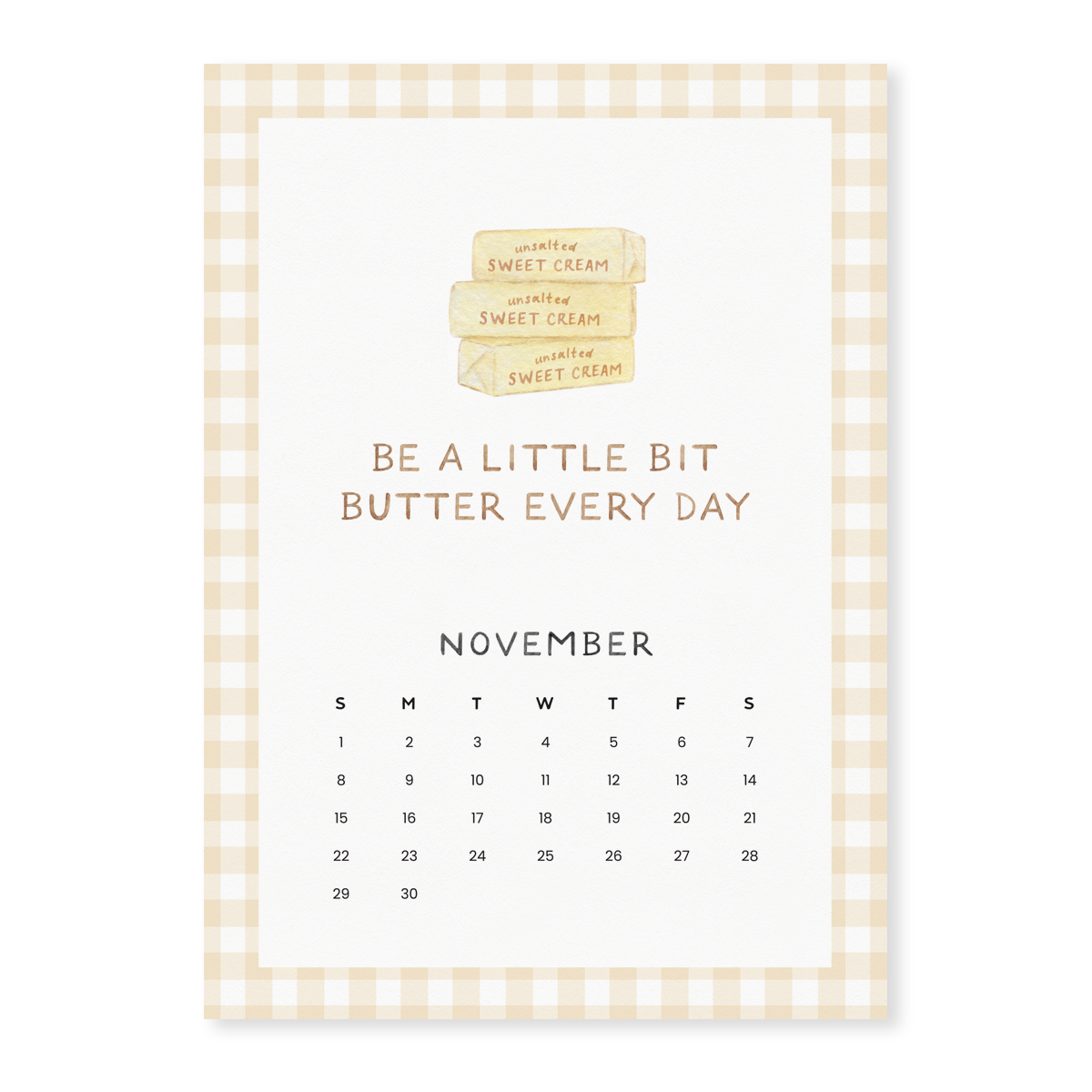Farmers Market Affirmations — 2026 Kitchen Calendar w Magnet
