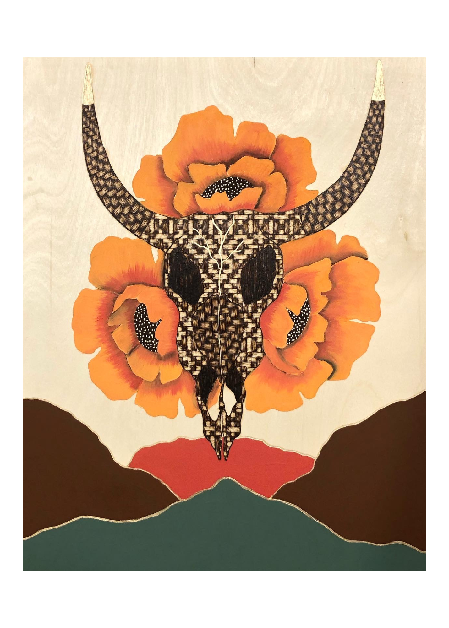 "The Bull" -Hand Embellished Print - 1