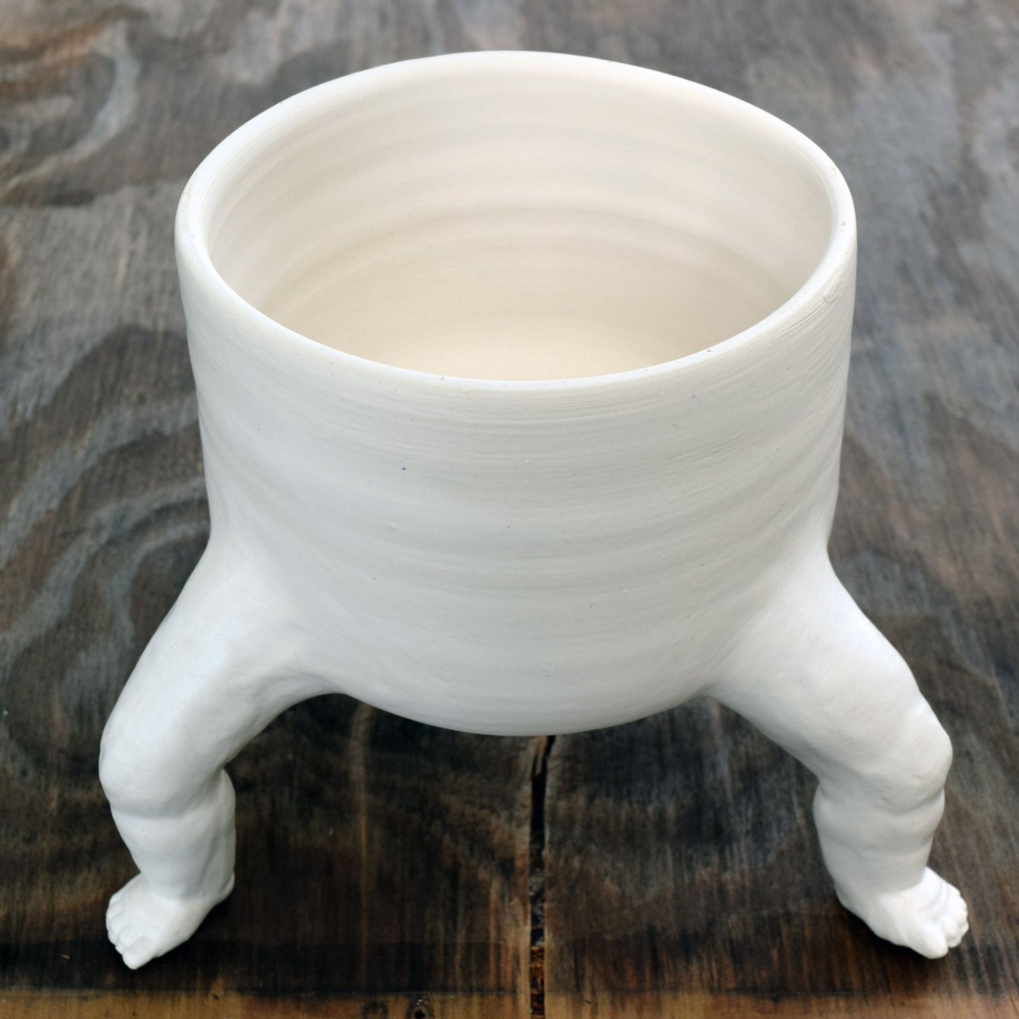 Large Tripod baby leg planter - 1