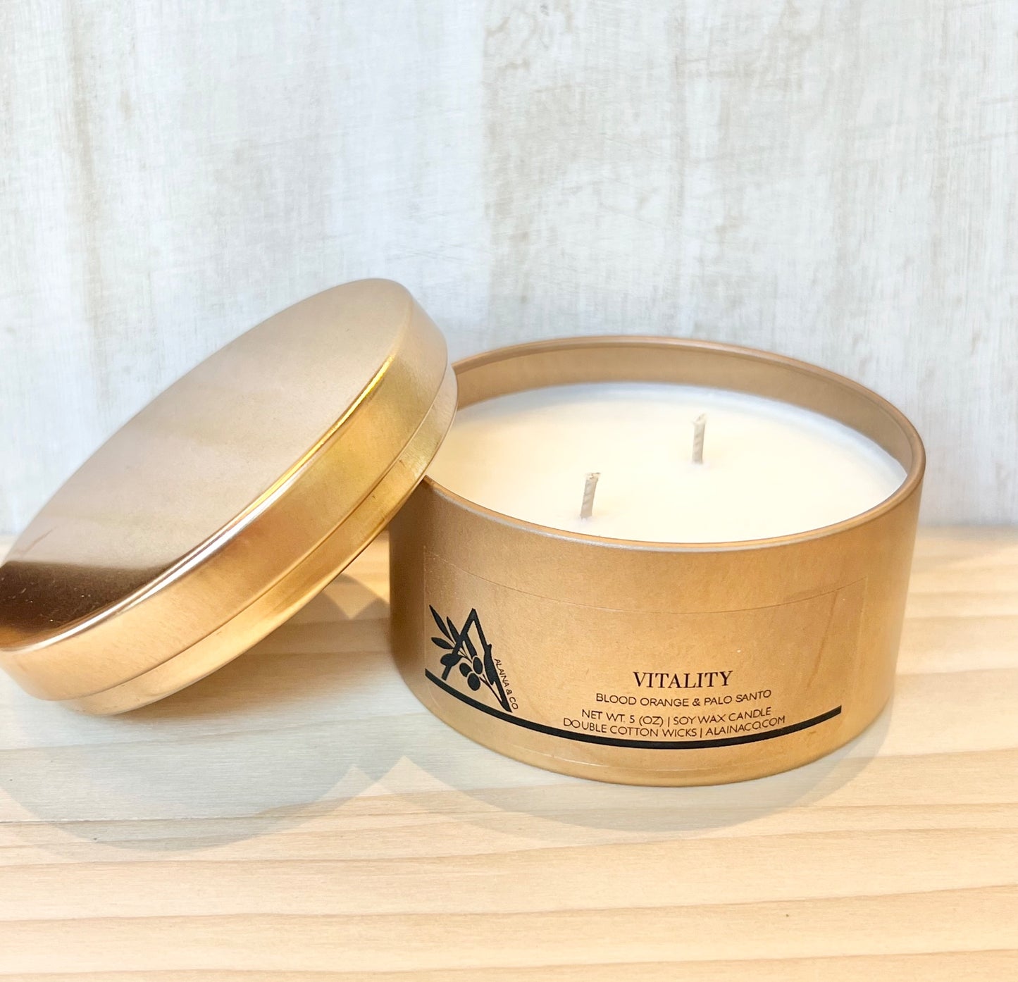 Vitality - 5oz Copper Tin Soy Wax Candle - 1