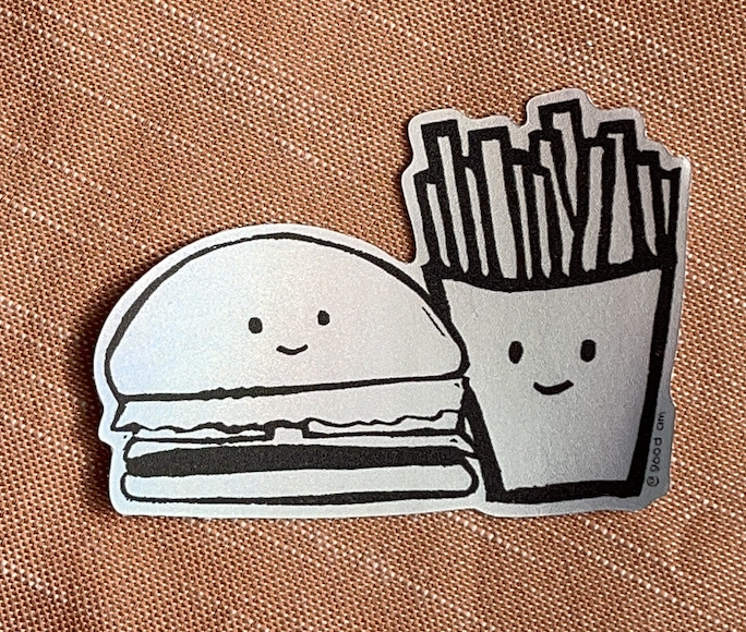 Burger Fries BFF Sticker - 1
