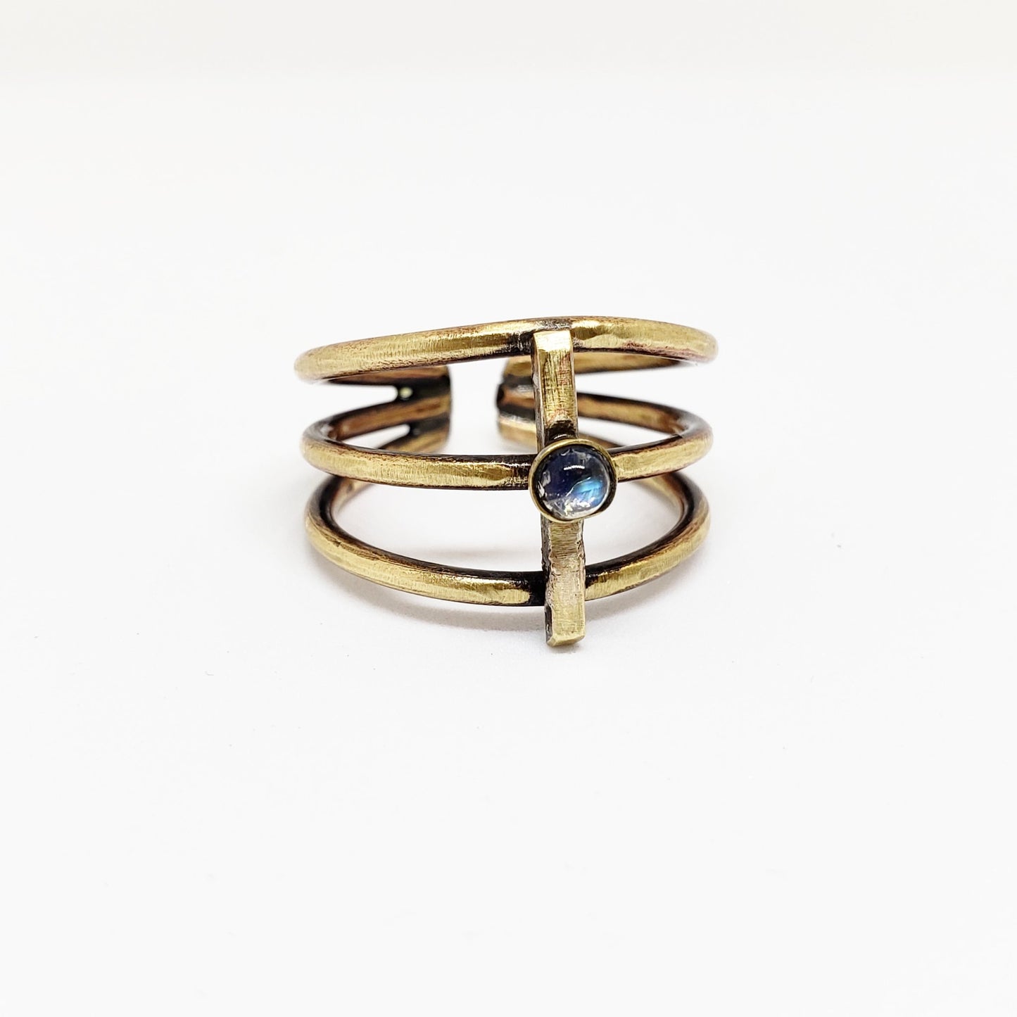 Ribcage Ring w/ Stone - 1