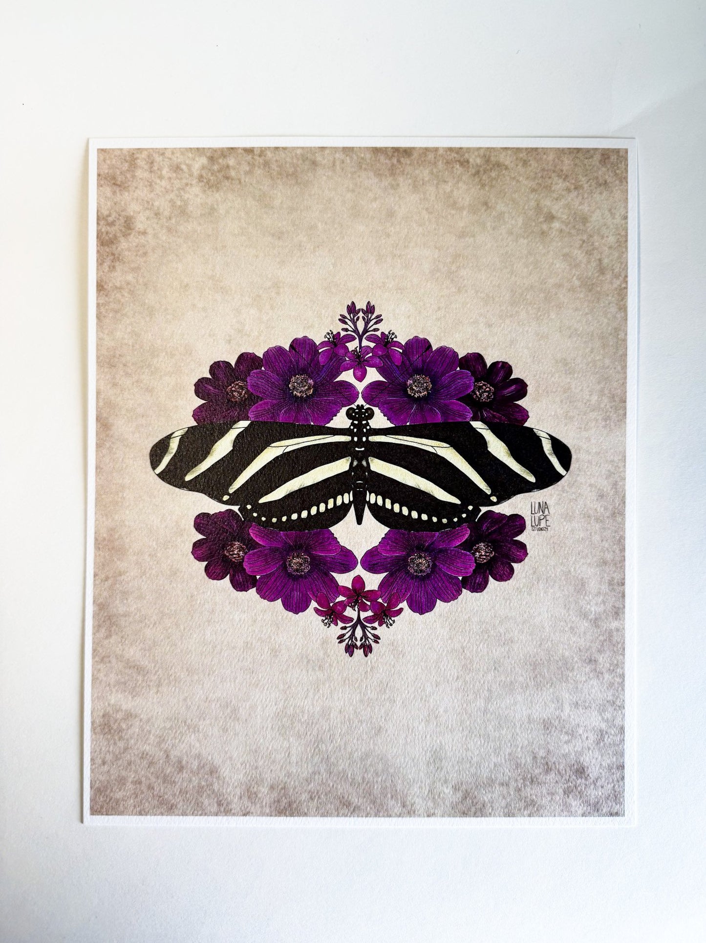 Art Print - Zebra Longwing Butterfly - 1