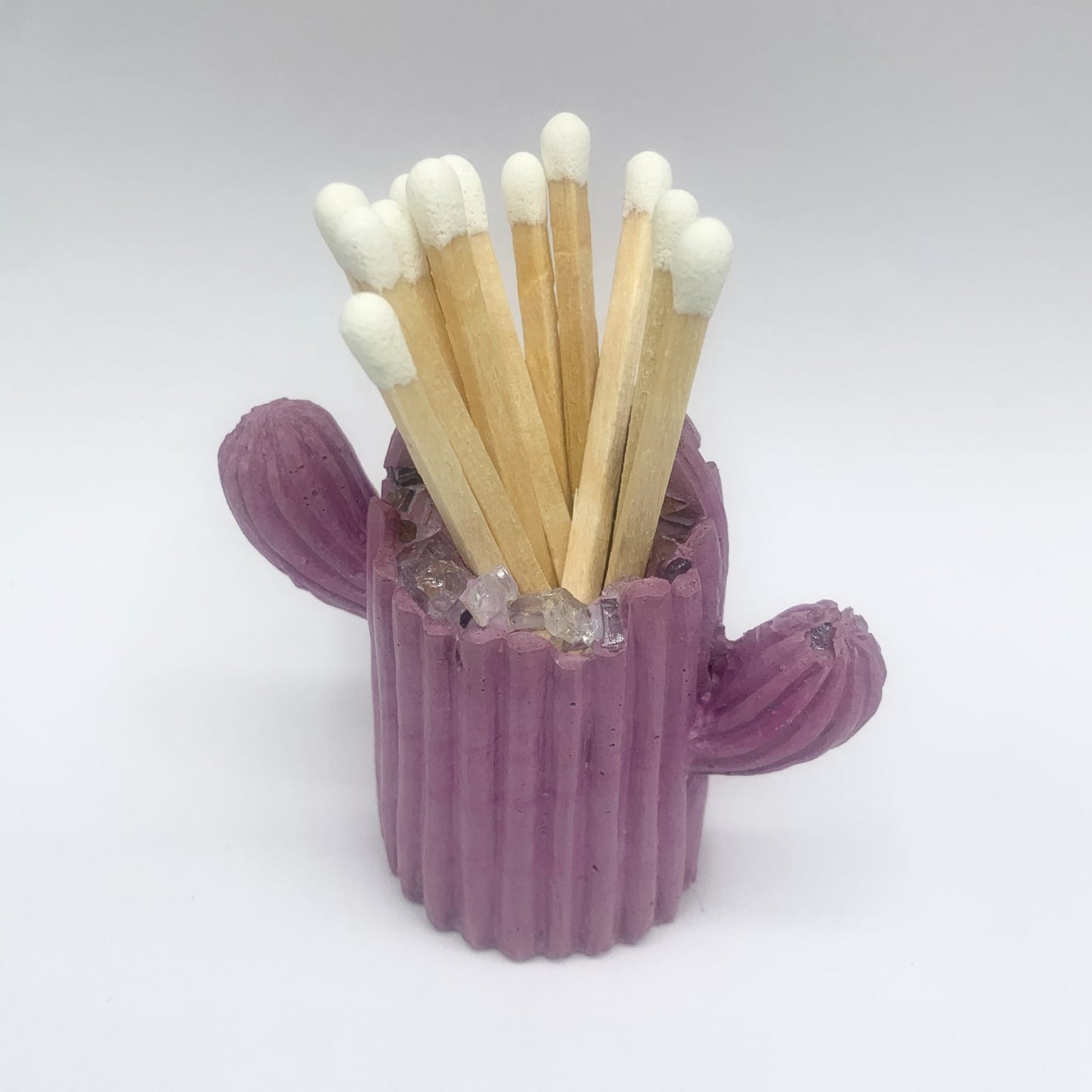 Cactus Match Stick Holders (with White Matches) - 4