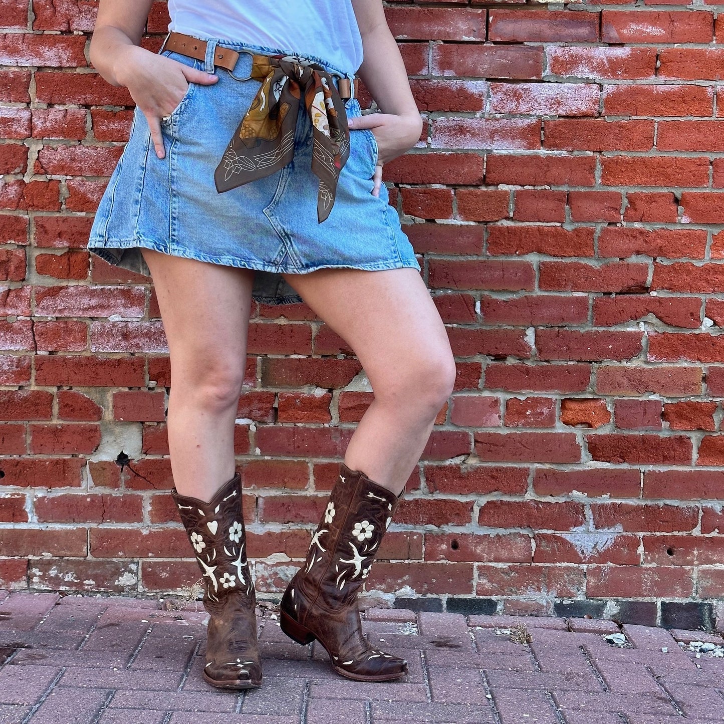 Boot Scarf, Chocolate Brown, 26", Cotton Silk Blend - 3