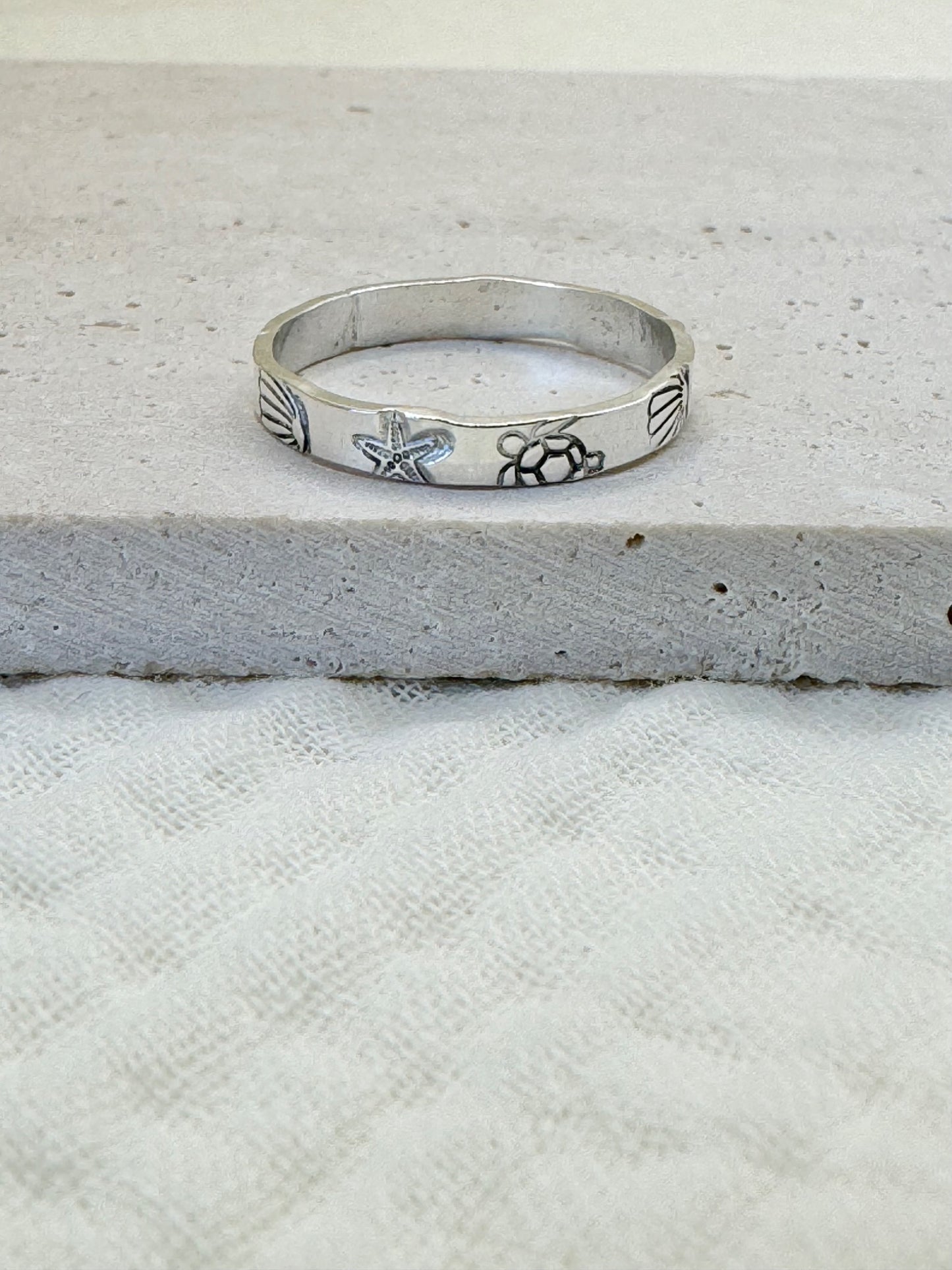 Ocean Ring in Sterling Silver - 1