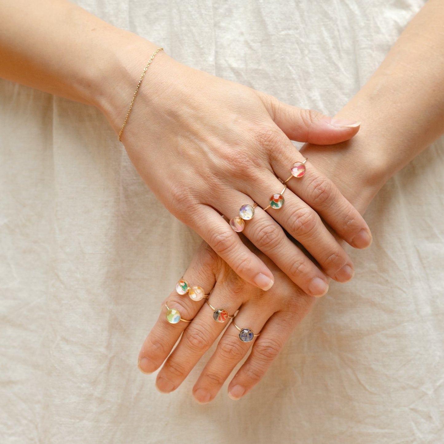 Washi Dome Rings - 2