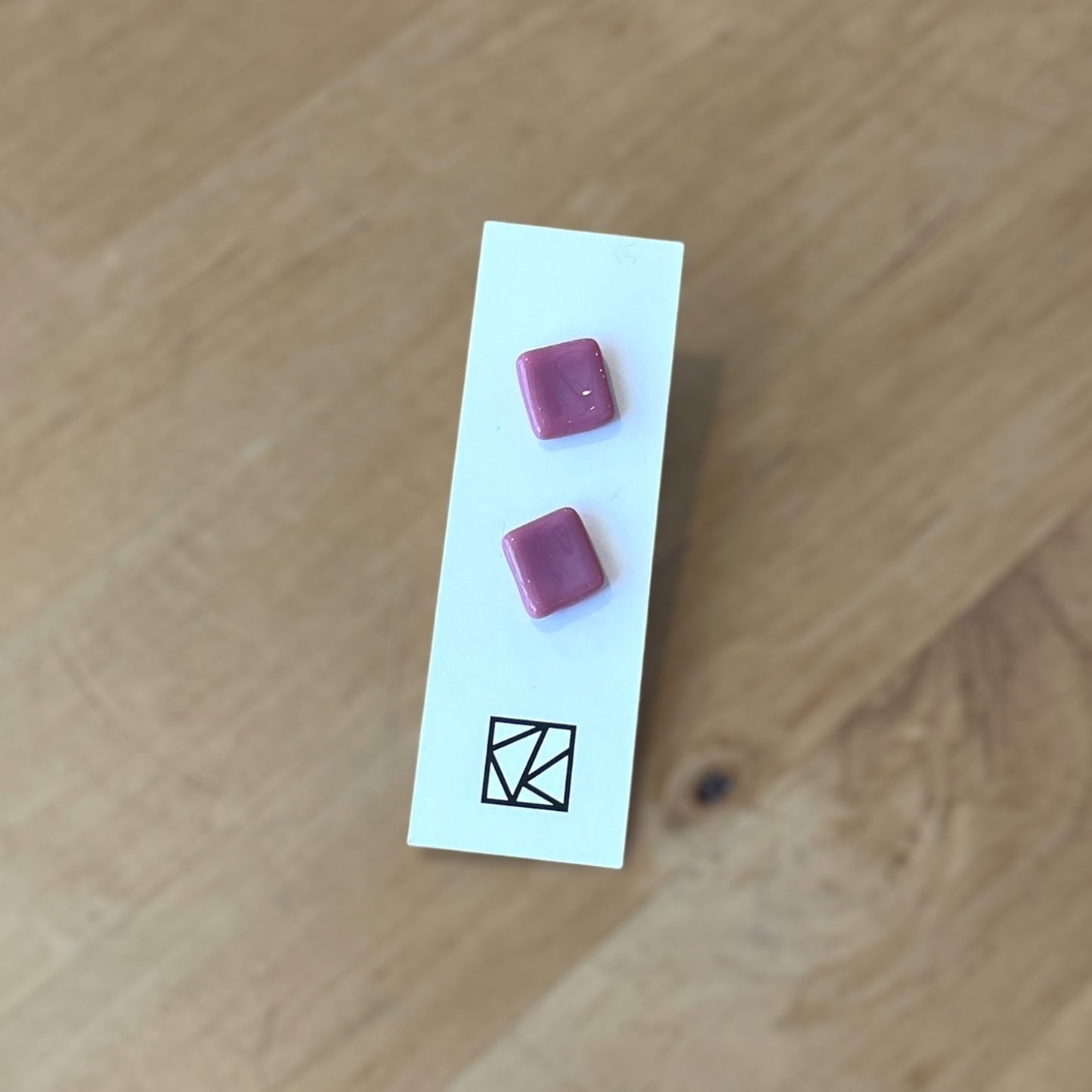 Glass Shape Stud Earrings (various colors)