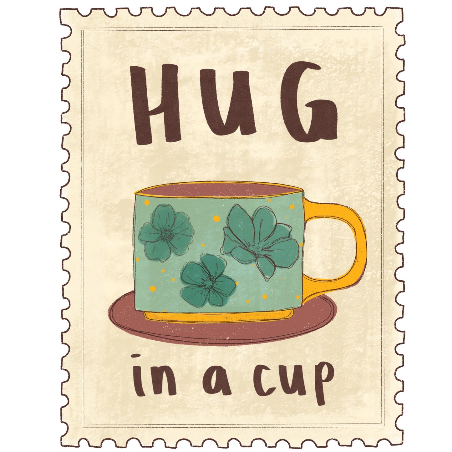 Hug in a Cup Sticker