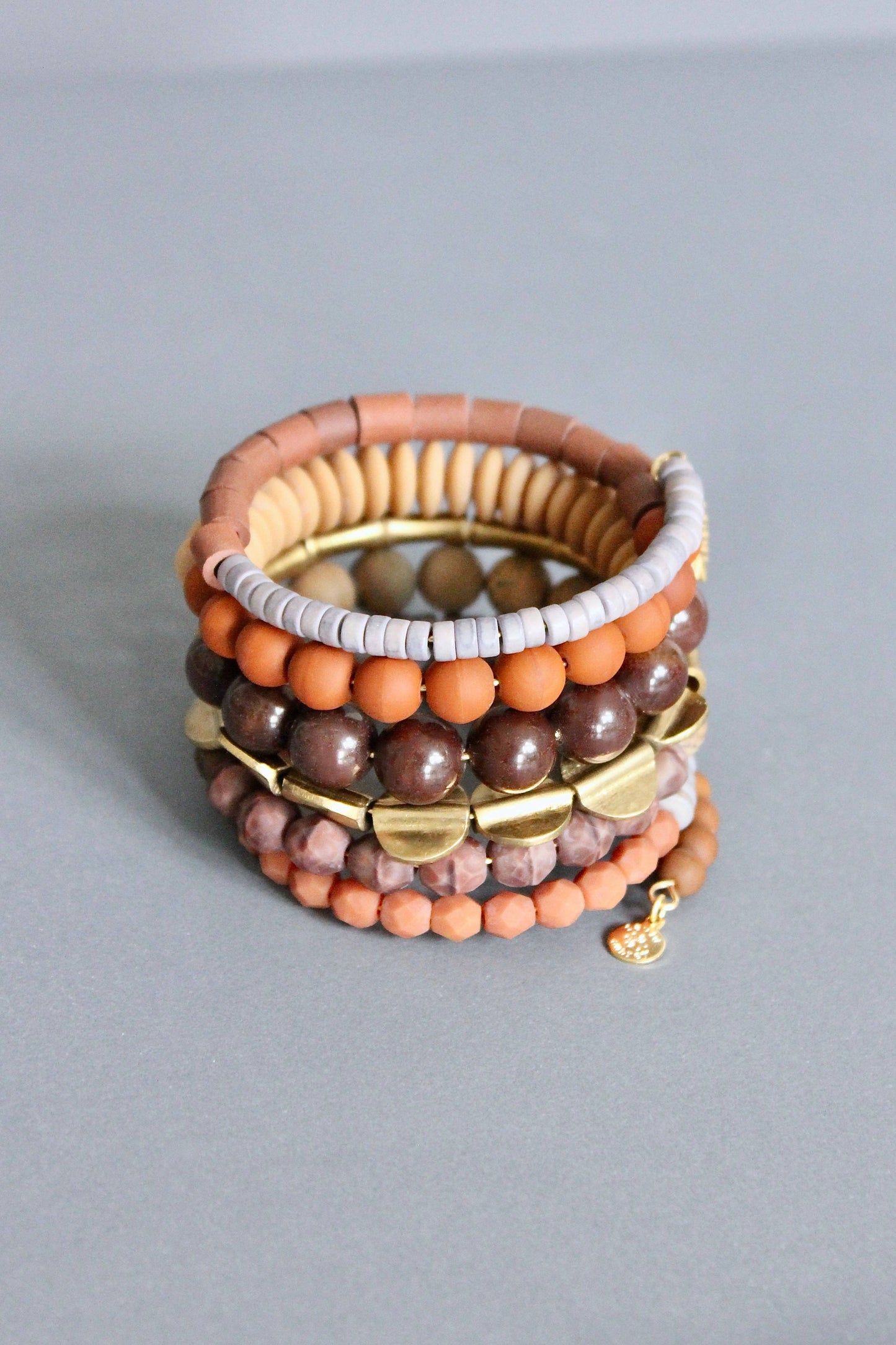 Bracelet- brown and gray wrap