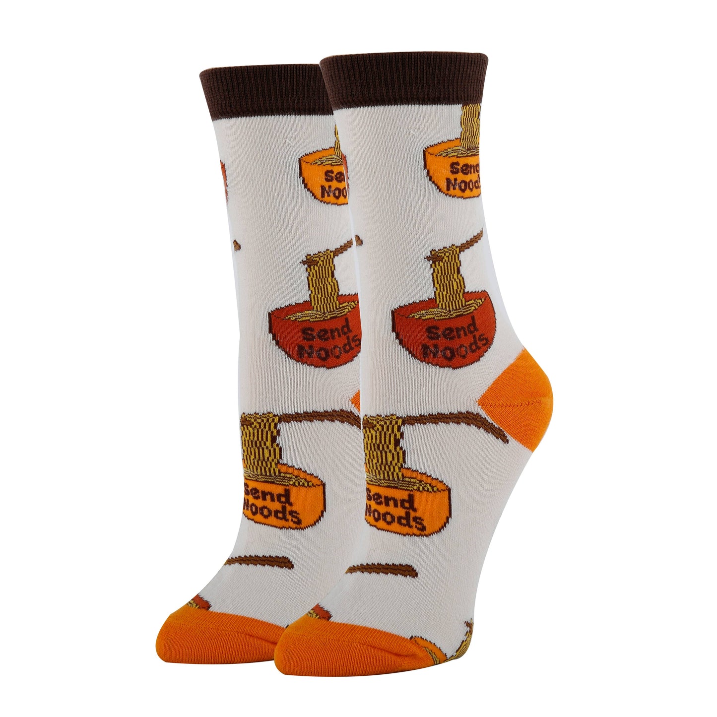 Send Noods | Women's Cotton Crew Funny Socks
