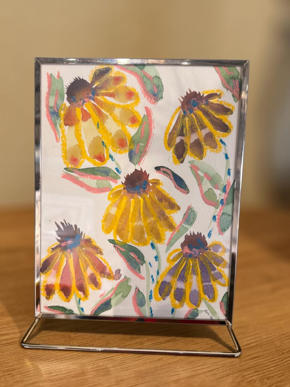 Standing Art Originals In Gold Frame