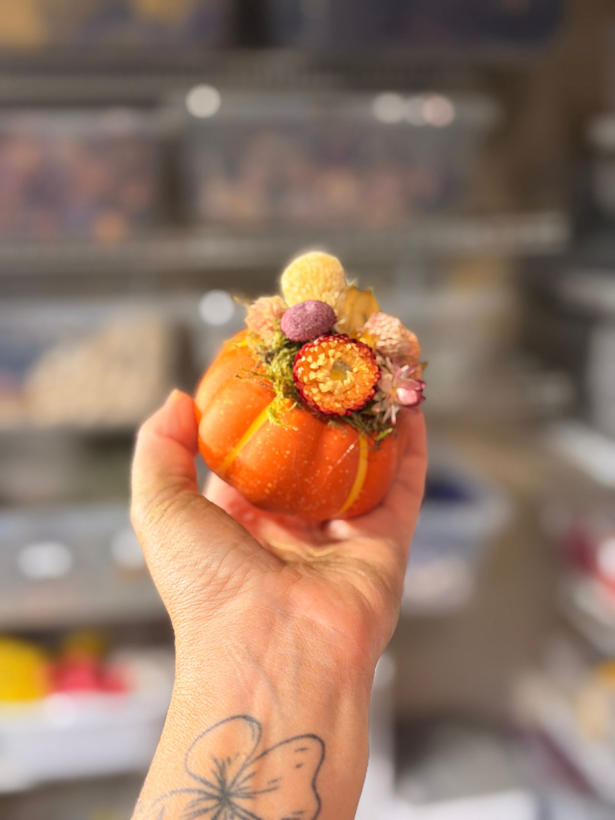 Pumpkin & Flowers