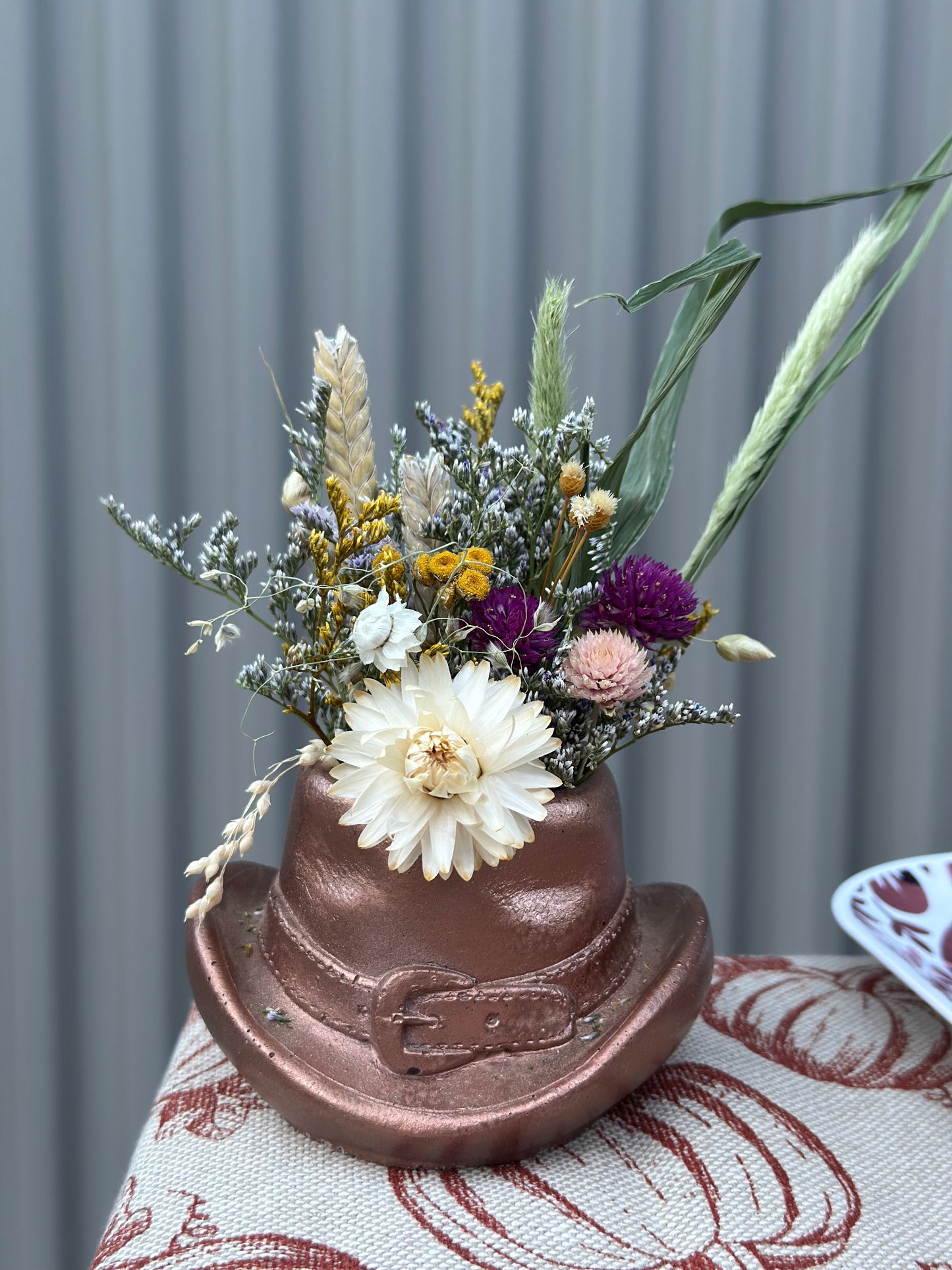 Cowboys + Cactus Vase with Florals