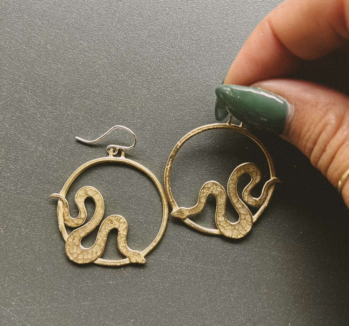 Snake Hoop Earrings