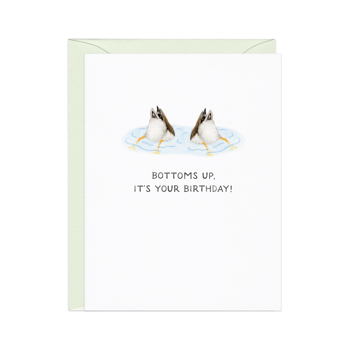 Bottoms Up Ducks — Funny Animal Lovers Birthday Card