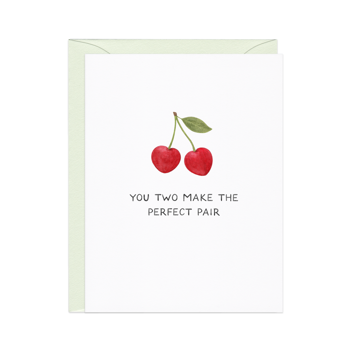 A Perfect Pair Cherries — Wedding / Engagement Season Card