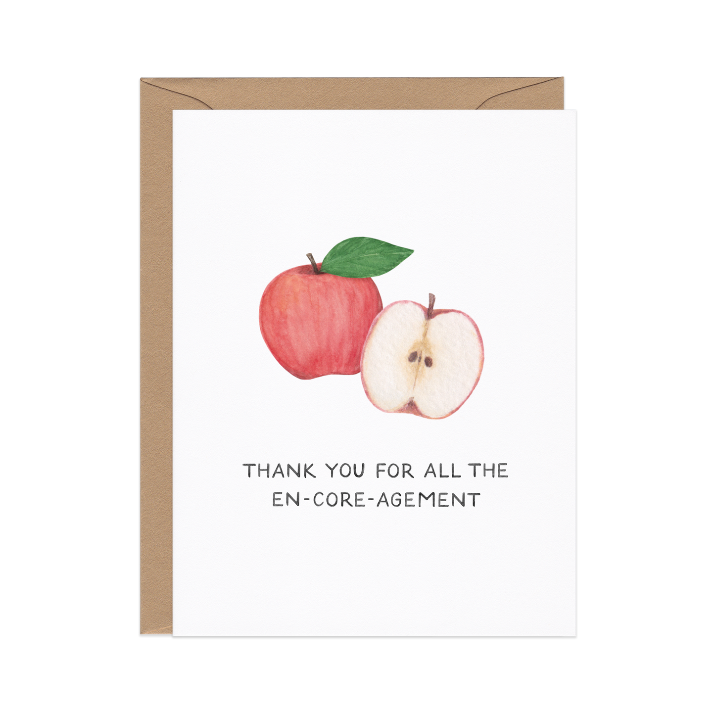 En-core-agement Apple — Teacher Appreciation Card