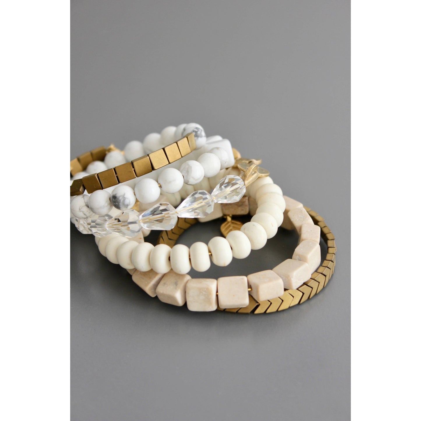 Bracelet- White and gold color wrap