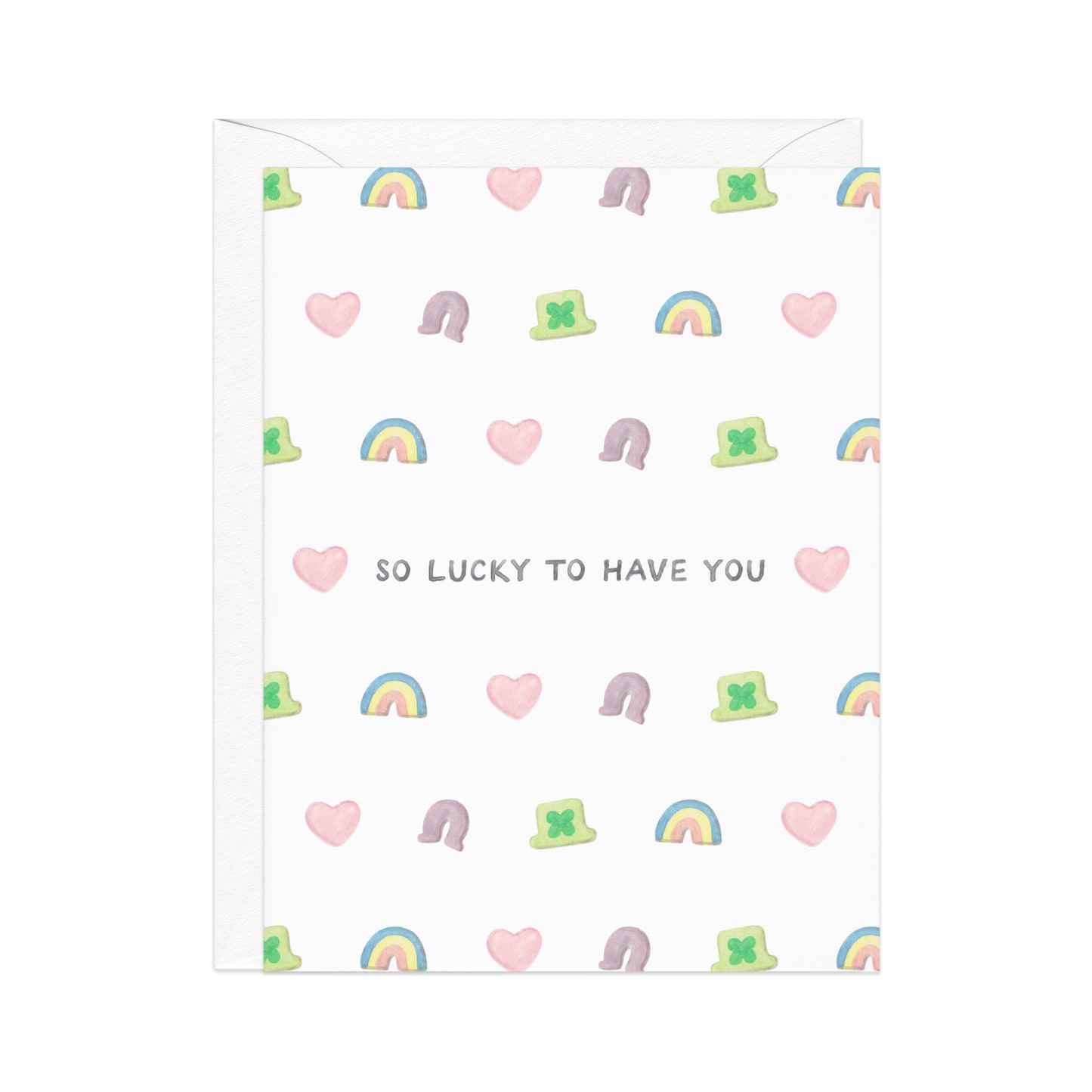 Lucky To Have You — Lucky Charms Pun Thanks Card