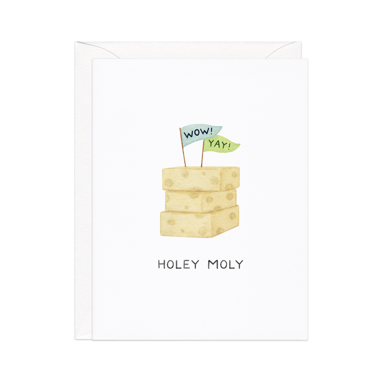 Holey Moly — Swiss Cheese Pun Congrats / Graduation Card