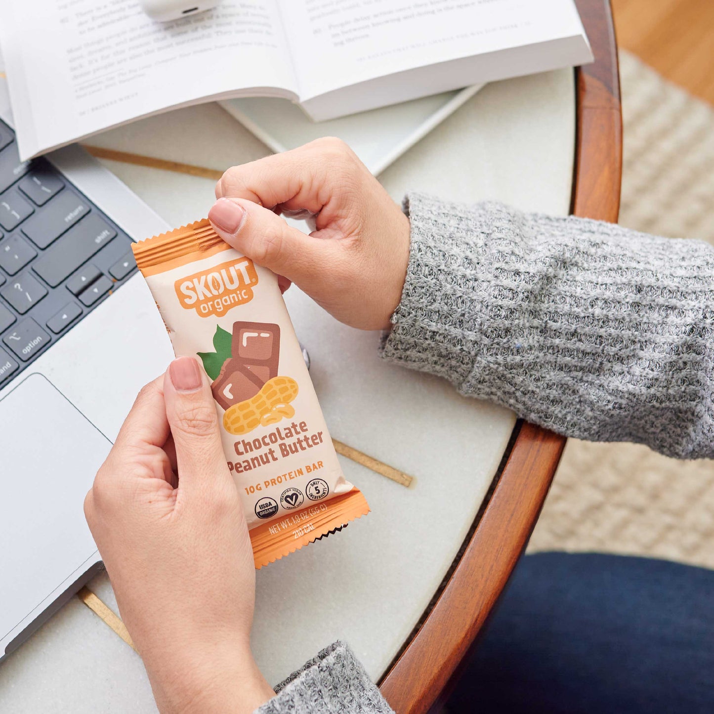 Chocolate Peanut Butter Protein Bar - Skout Organic