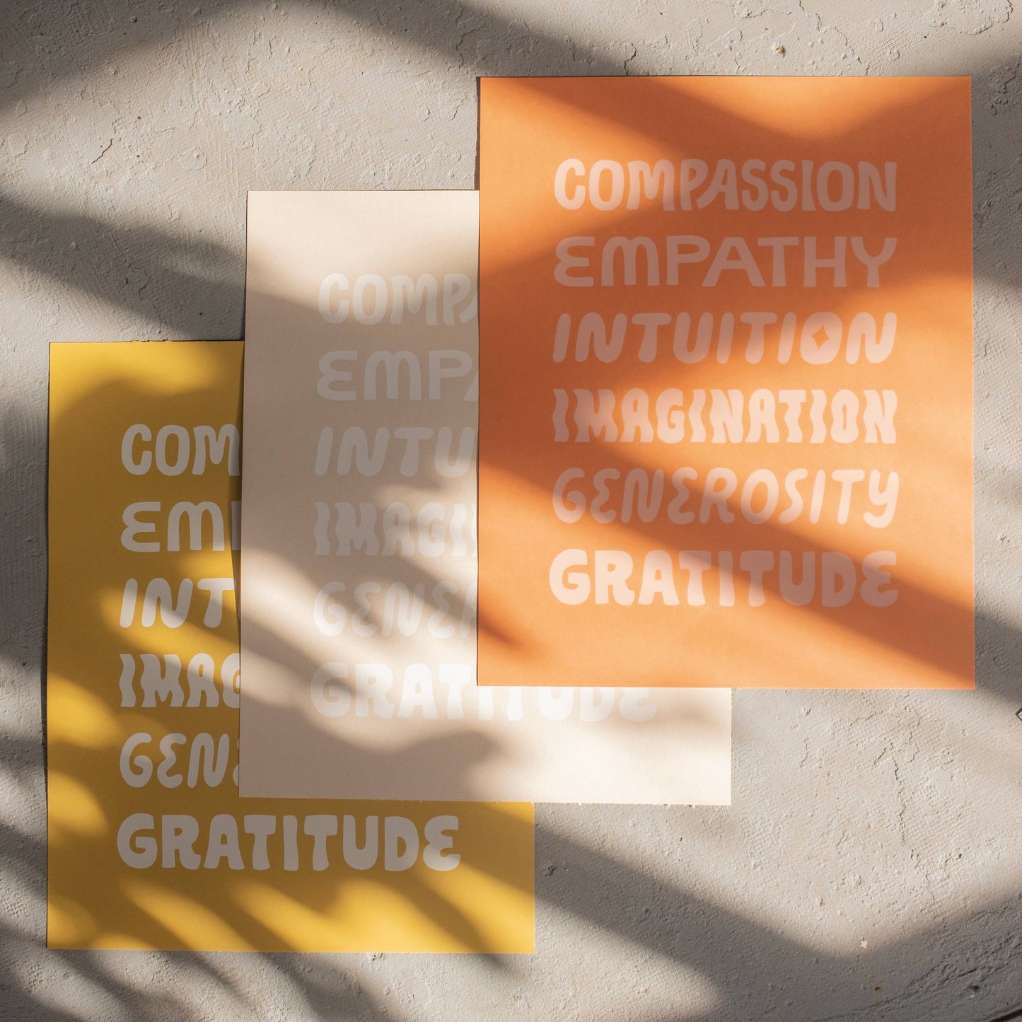 Nice Words Screen Print - Orange