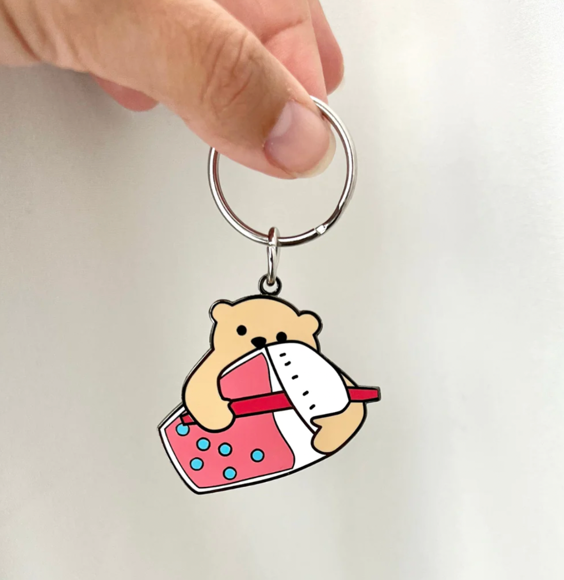 Bear + Boba Tea Keychain - 2