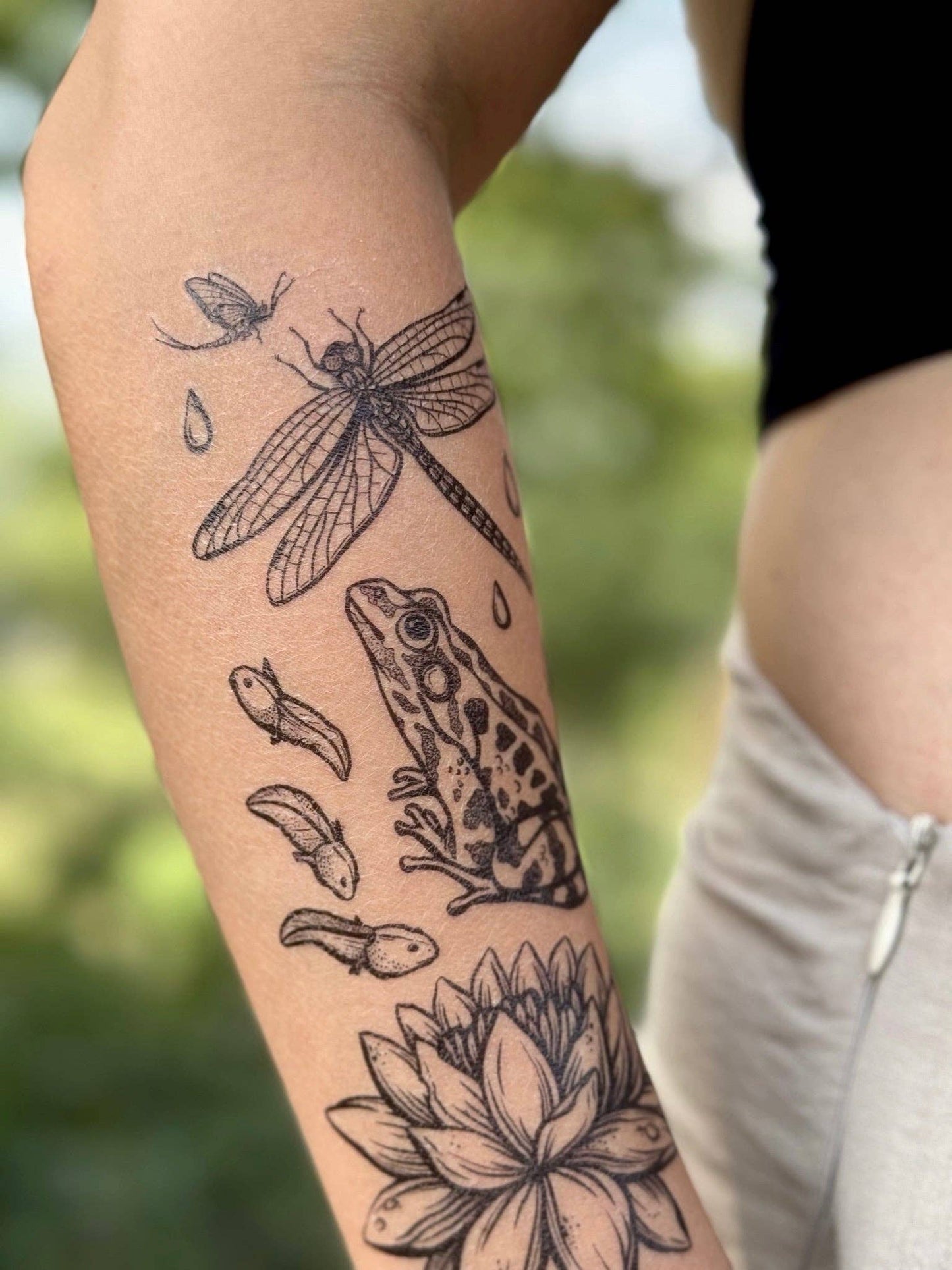 Pond Cycle Temporary Tattoo