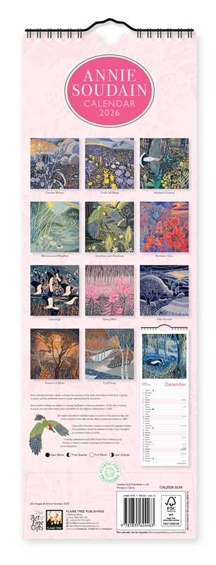Annie Soudain Slim Calendar 2026 (Art Calendar) by