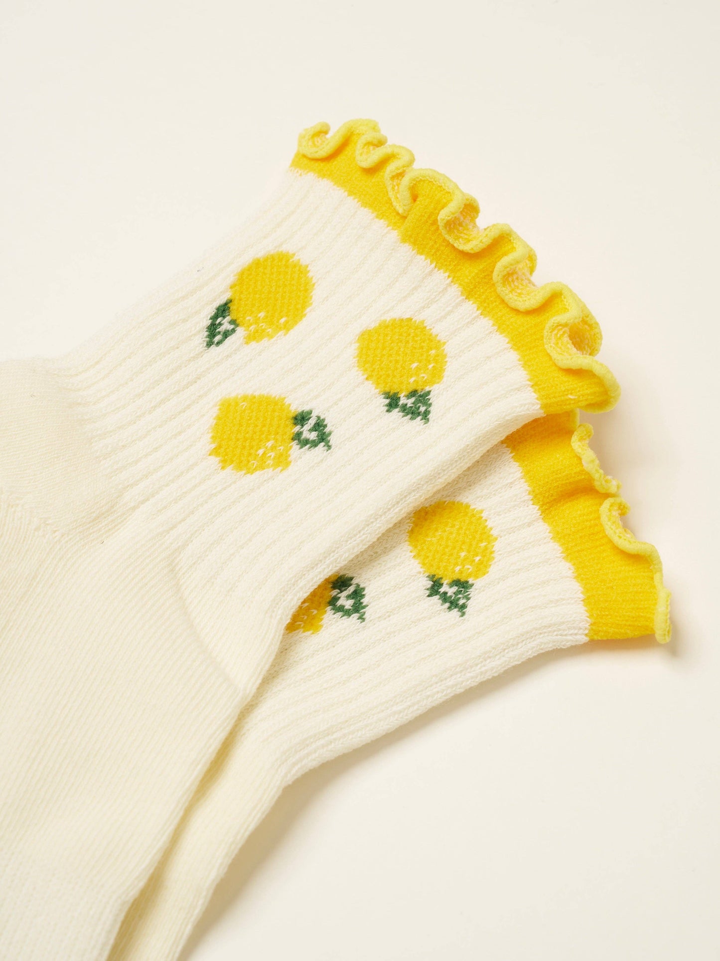 🍋 Lemon Ruffle Grip Sock