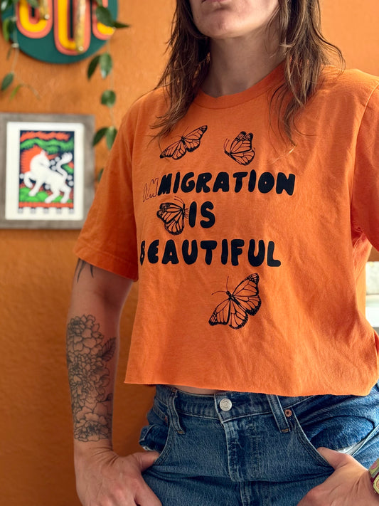 Immigration is Beautiful Crop Top