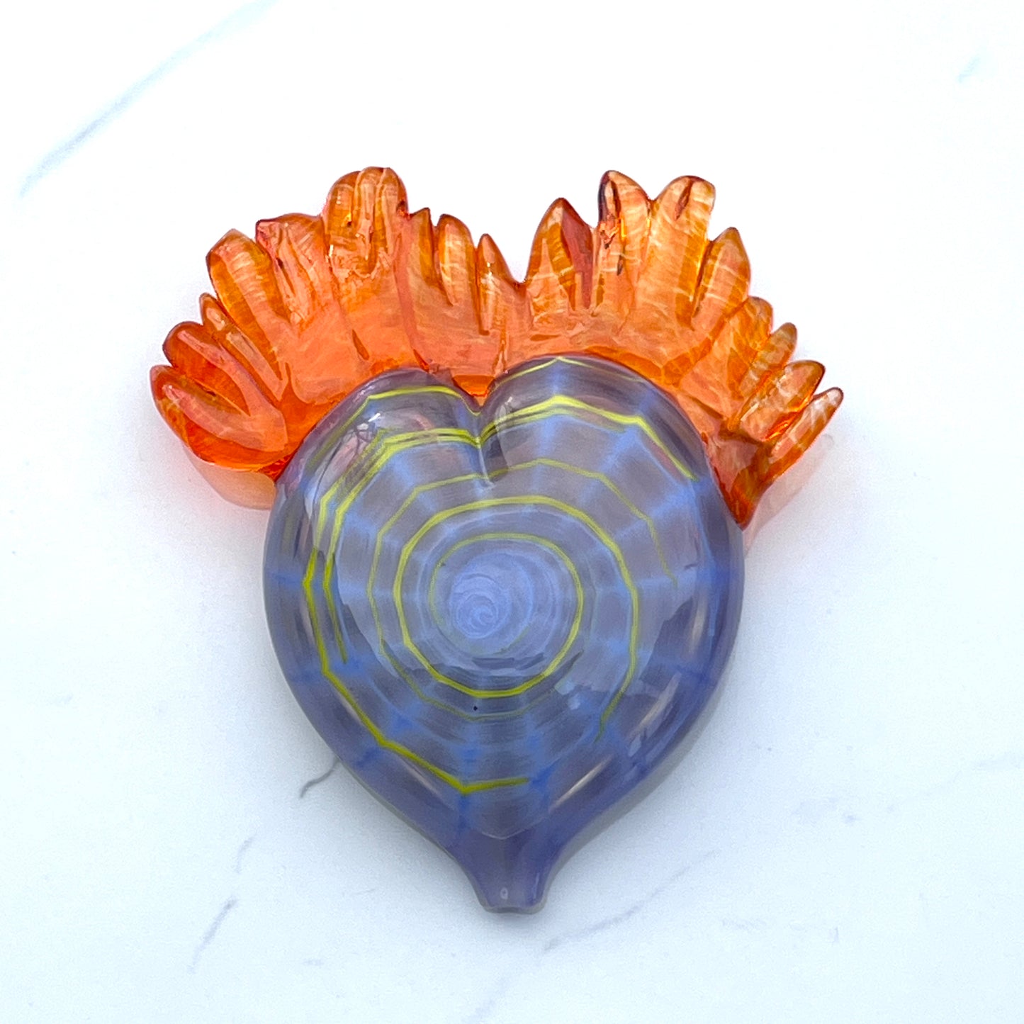 Sculpture- Hearts, blown glass, hangable