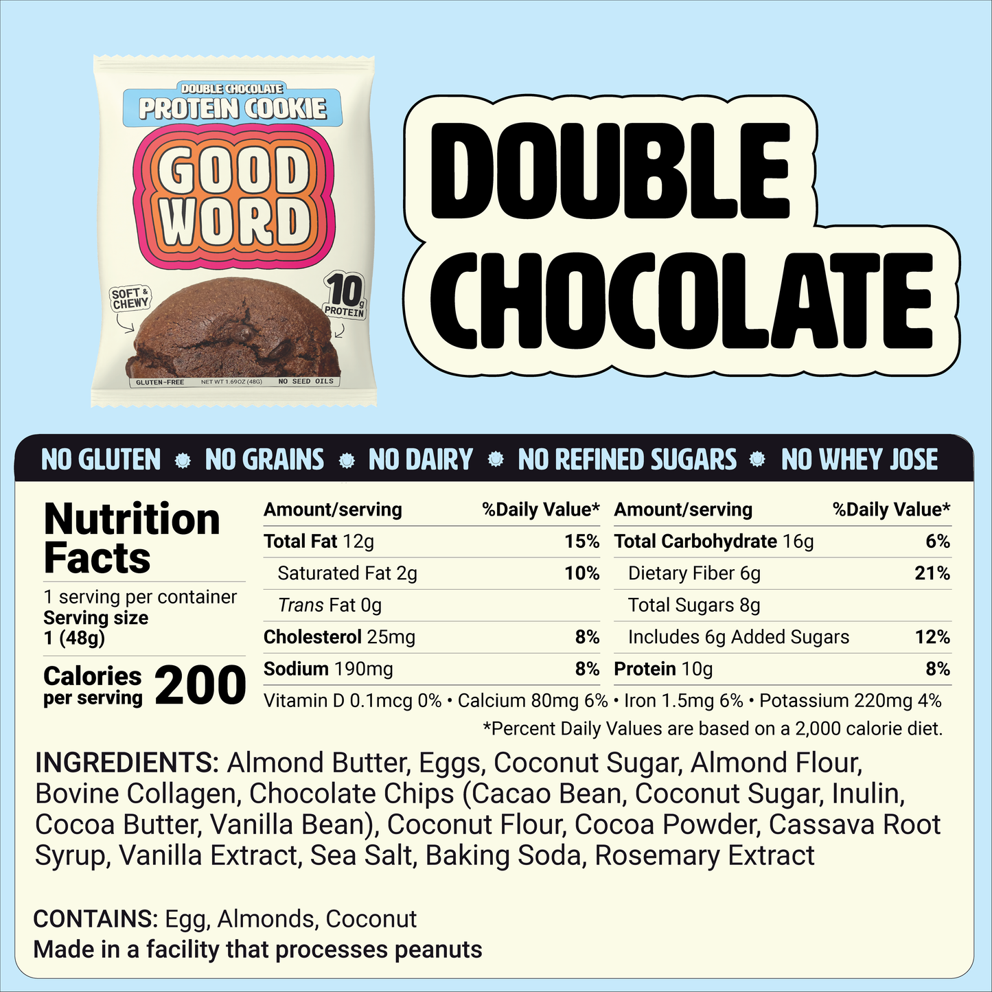Double Chocolate Protein Cookie