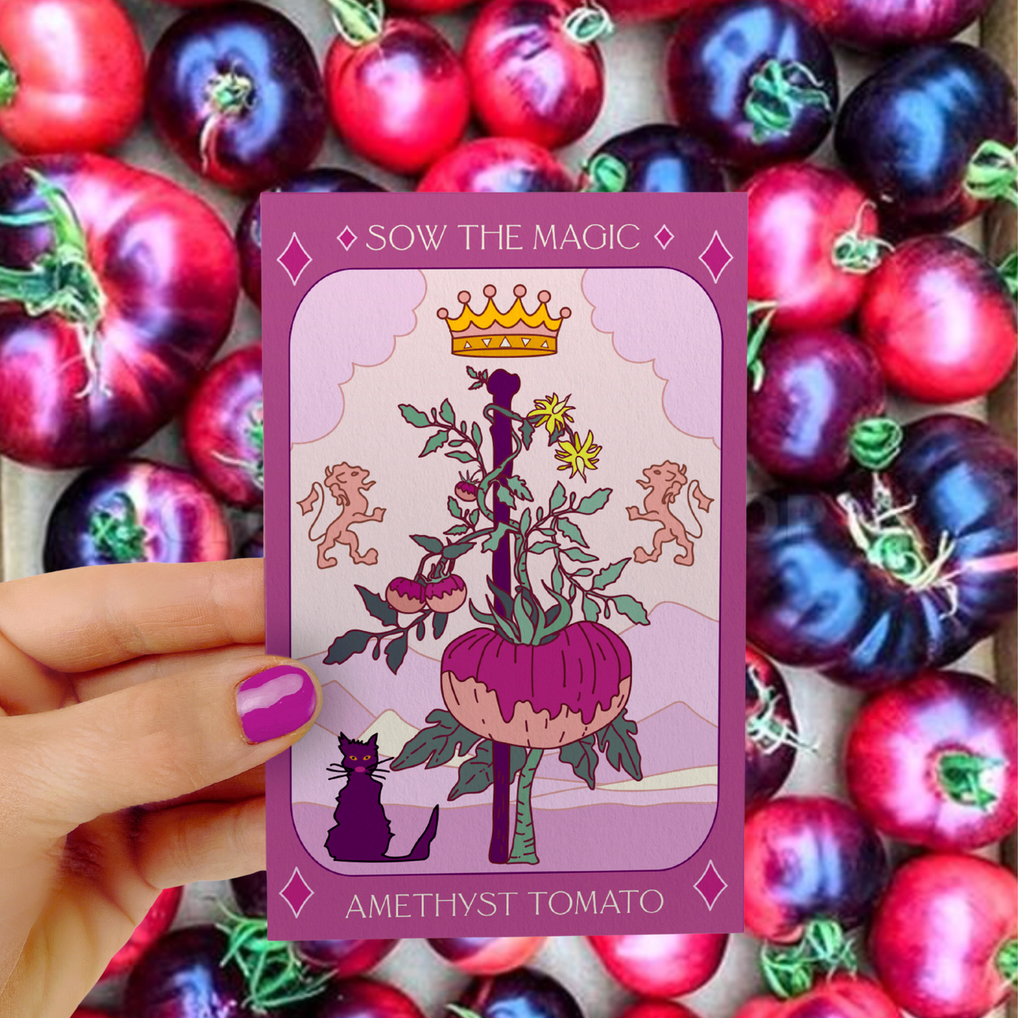 Amethyst Jewel Tomato Tarot Seed Packet