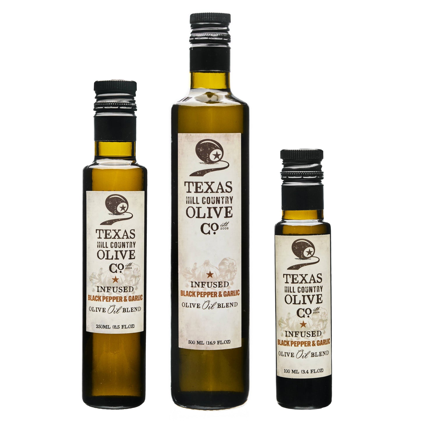 Black Pepper Garlic Infused Olive Oil -250ml