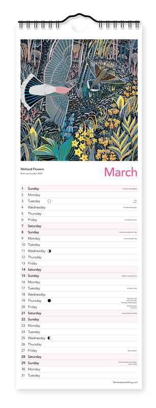 Annie Soudain Slim Calendar 2026 (Art Calendar) by