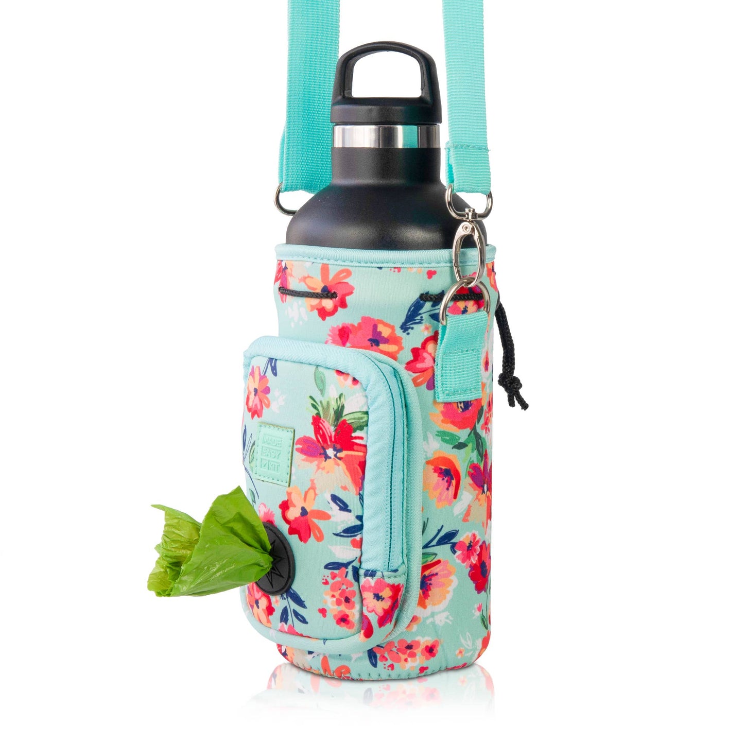 Made Easy Kit Water Bottle Carrier w/Pocket for Dog Poop Bag