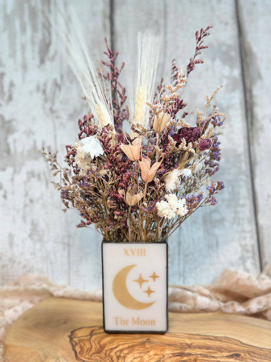 “The Moon” Vase with Florals