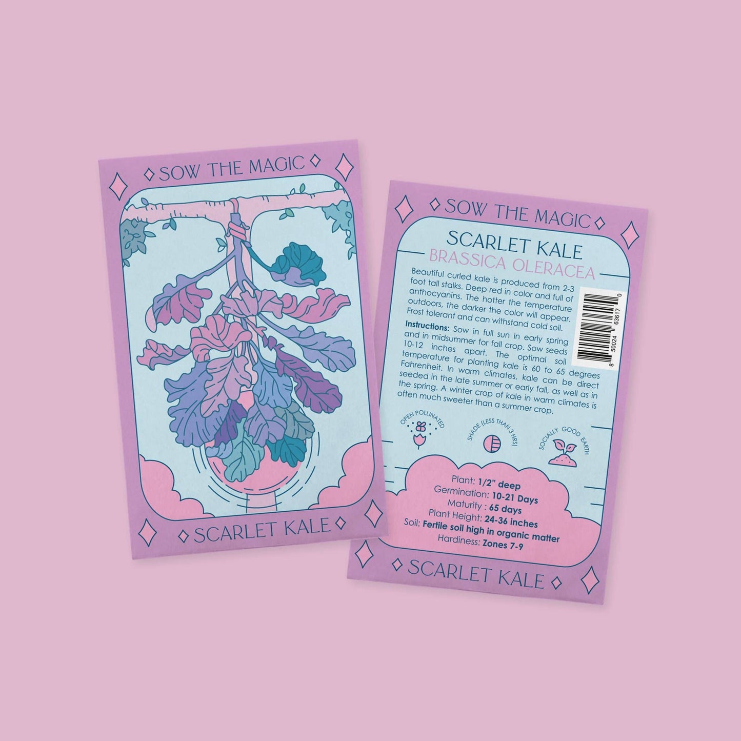 Seed Packet- Scarlet Kale Tarot Garden + Gift