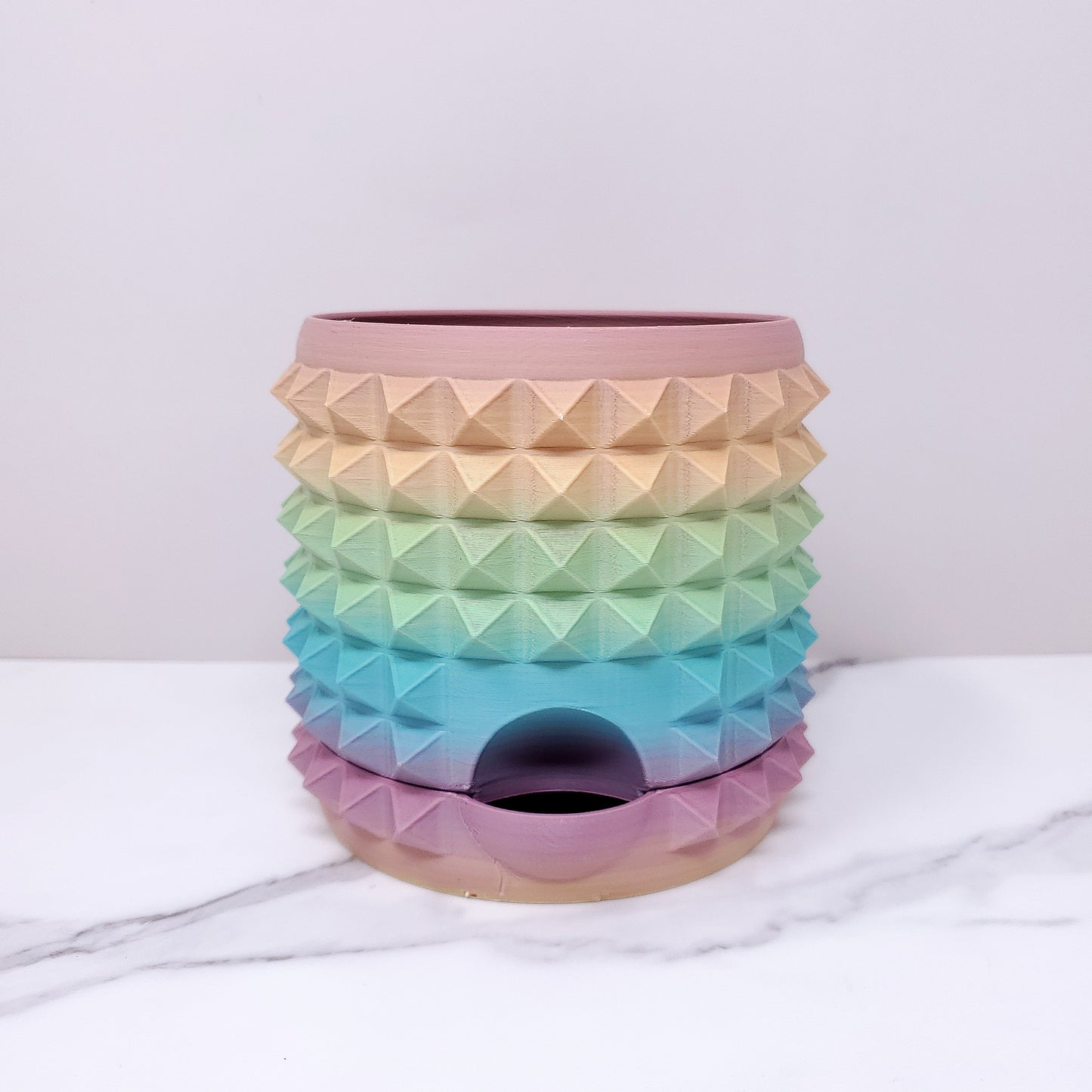 3D Printed Planters - Pastel Rainbow