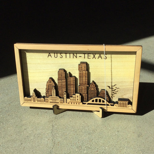 Austin Skyline Wood Sign
