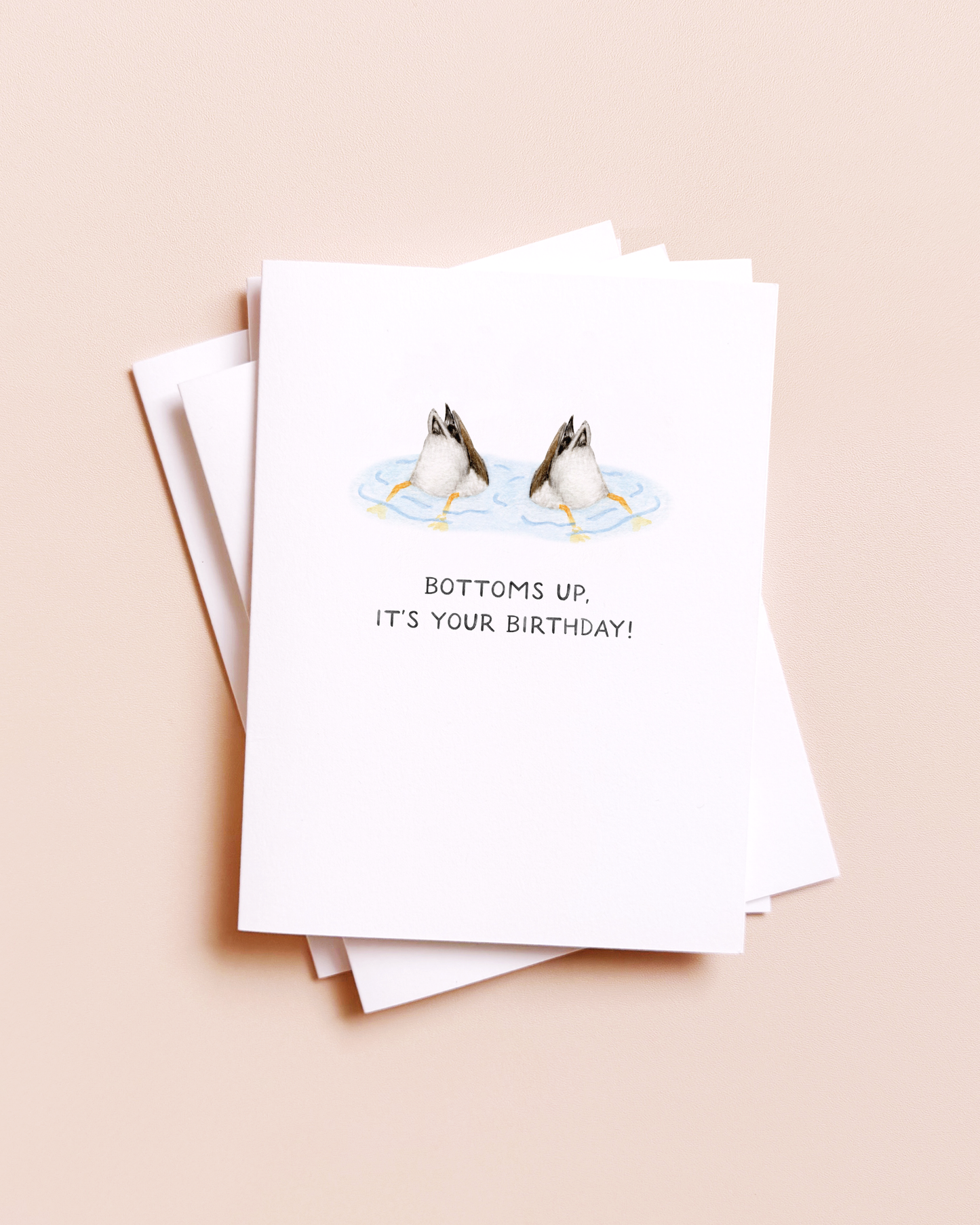 Bottoms Up Ducks — Funny Animal Lovers Birthday Card