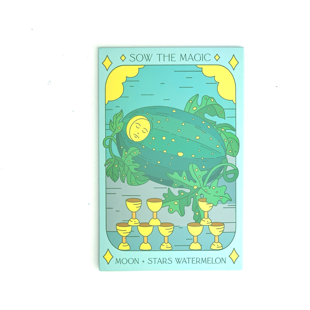 Moon and Stars Watermelon Tarot Seed Packet