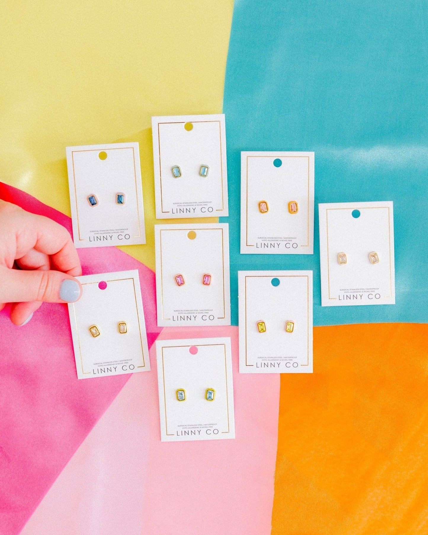 Screwback Stud Earrings - Whitney Orange Sherbet