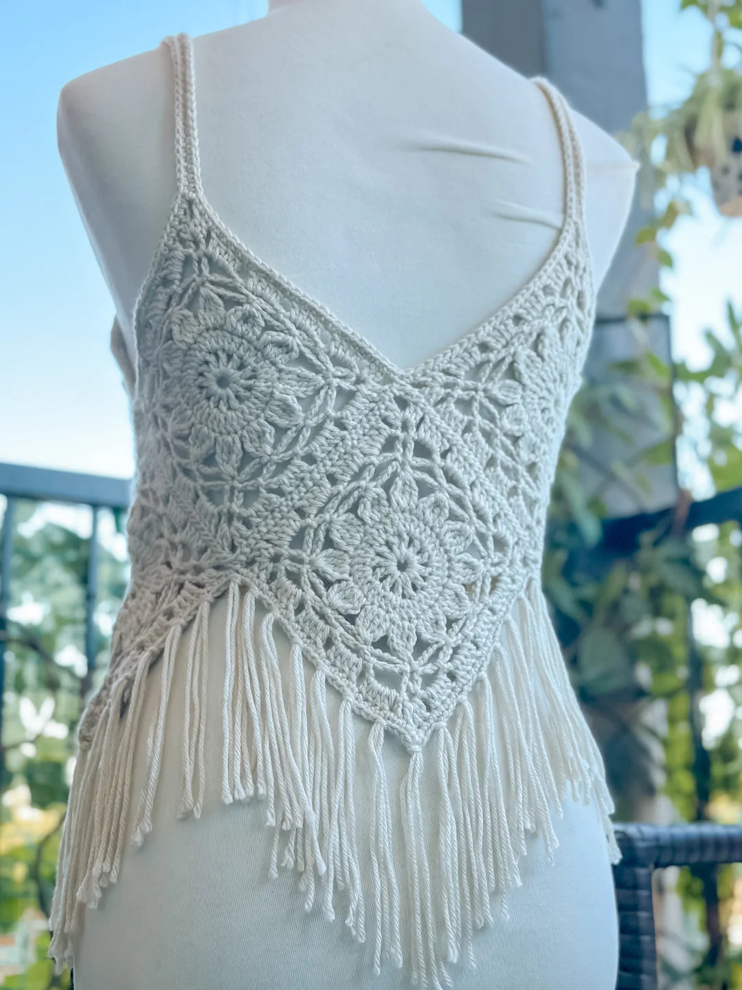 Boho Fringe Crochet Top